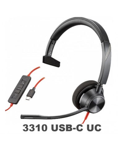 Poly - Plantronics Blackwire 3320 USB-A MS